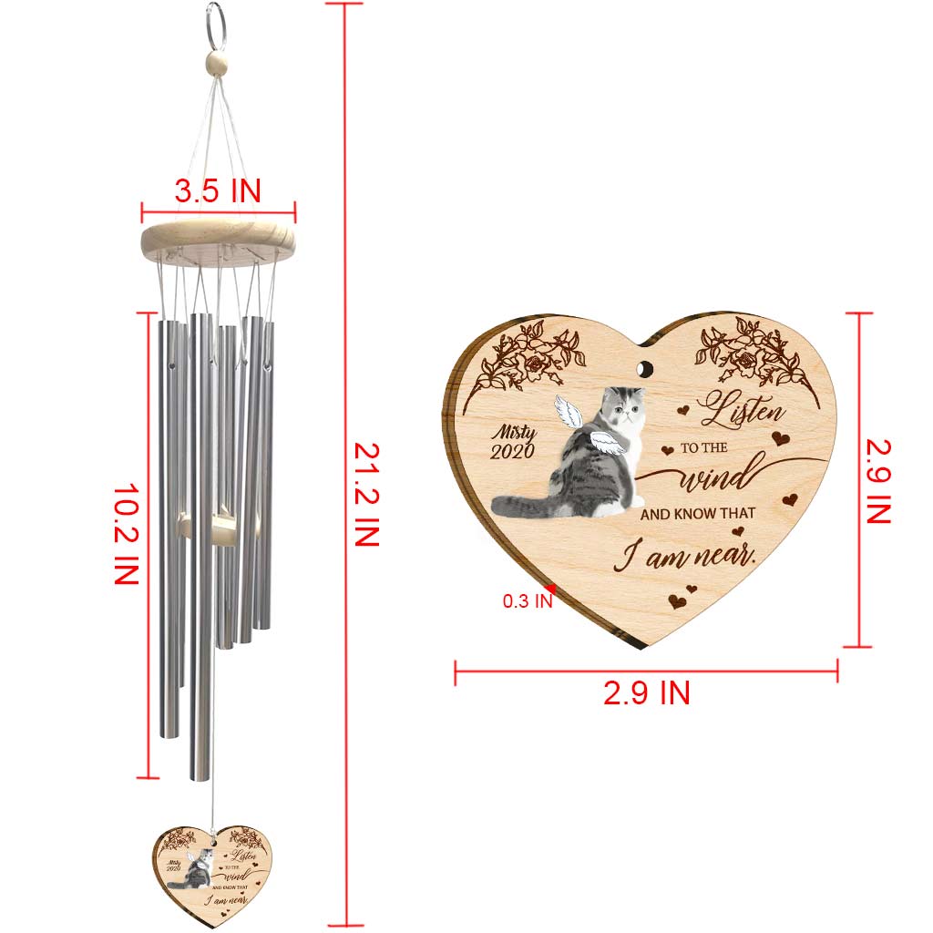 Listen To The Wind - Personalized Cat Wind Chime