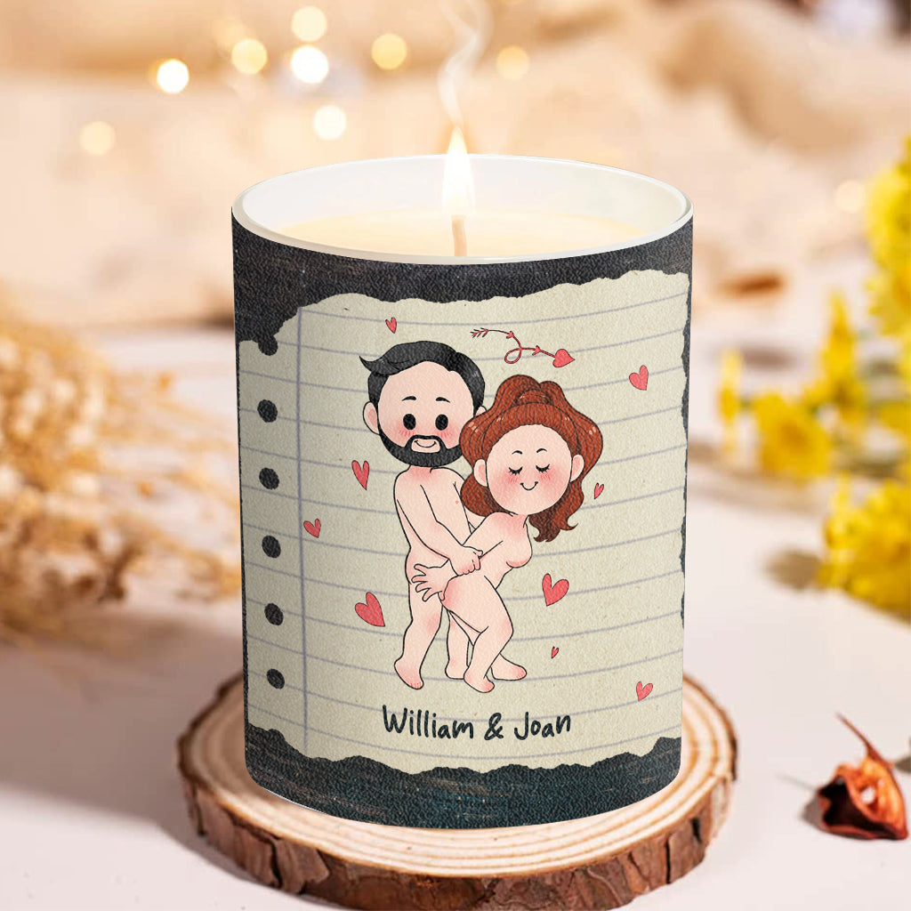 Smells Like - Personalized Couple Candle With Wooden Lid