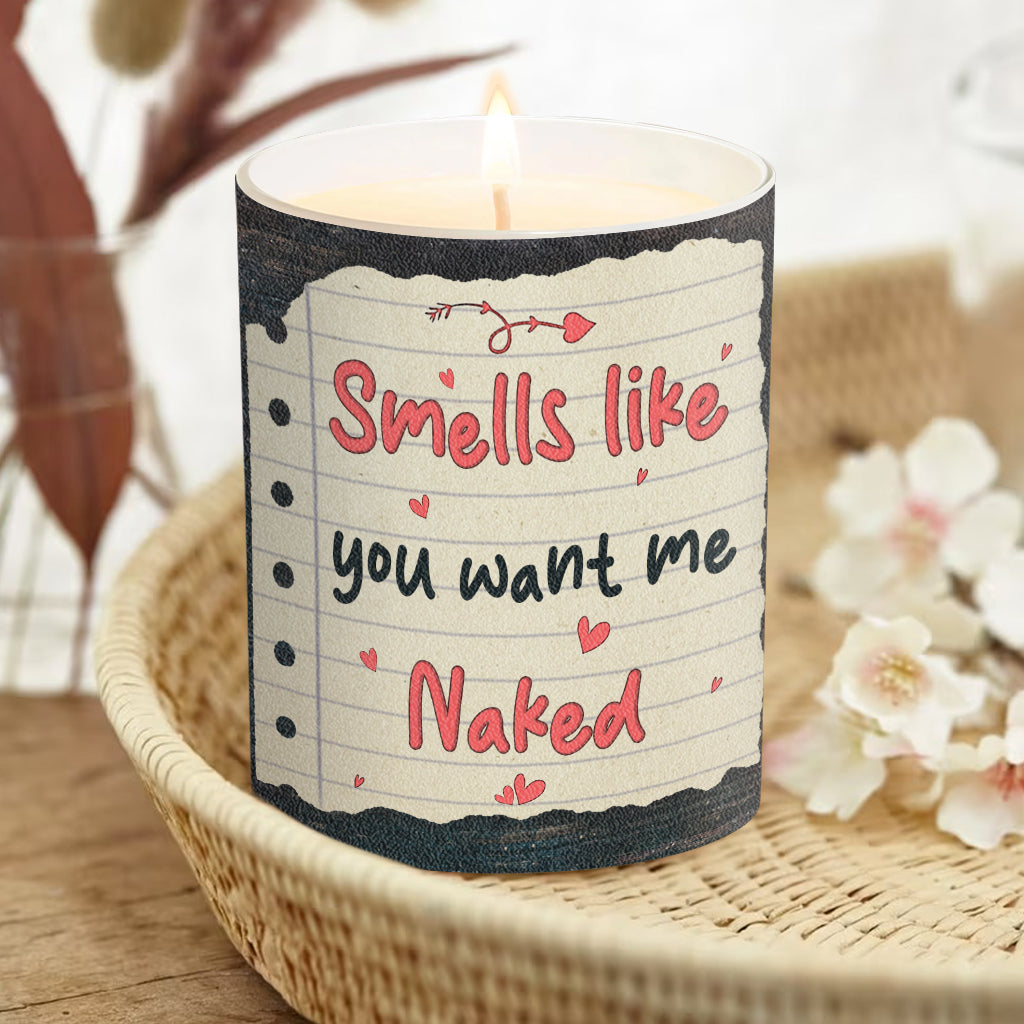 Smells Like - Personalized Couple Candle With Wooden Lid