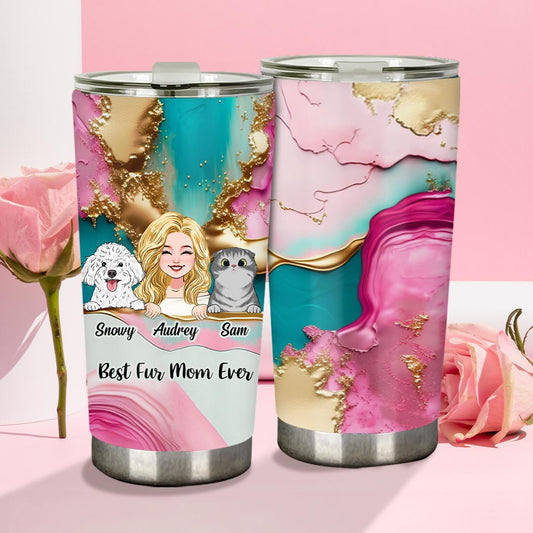 Best Fur MomDad Ever - Personalized Dog Tumbler