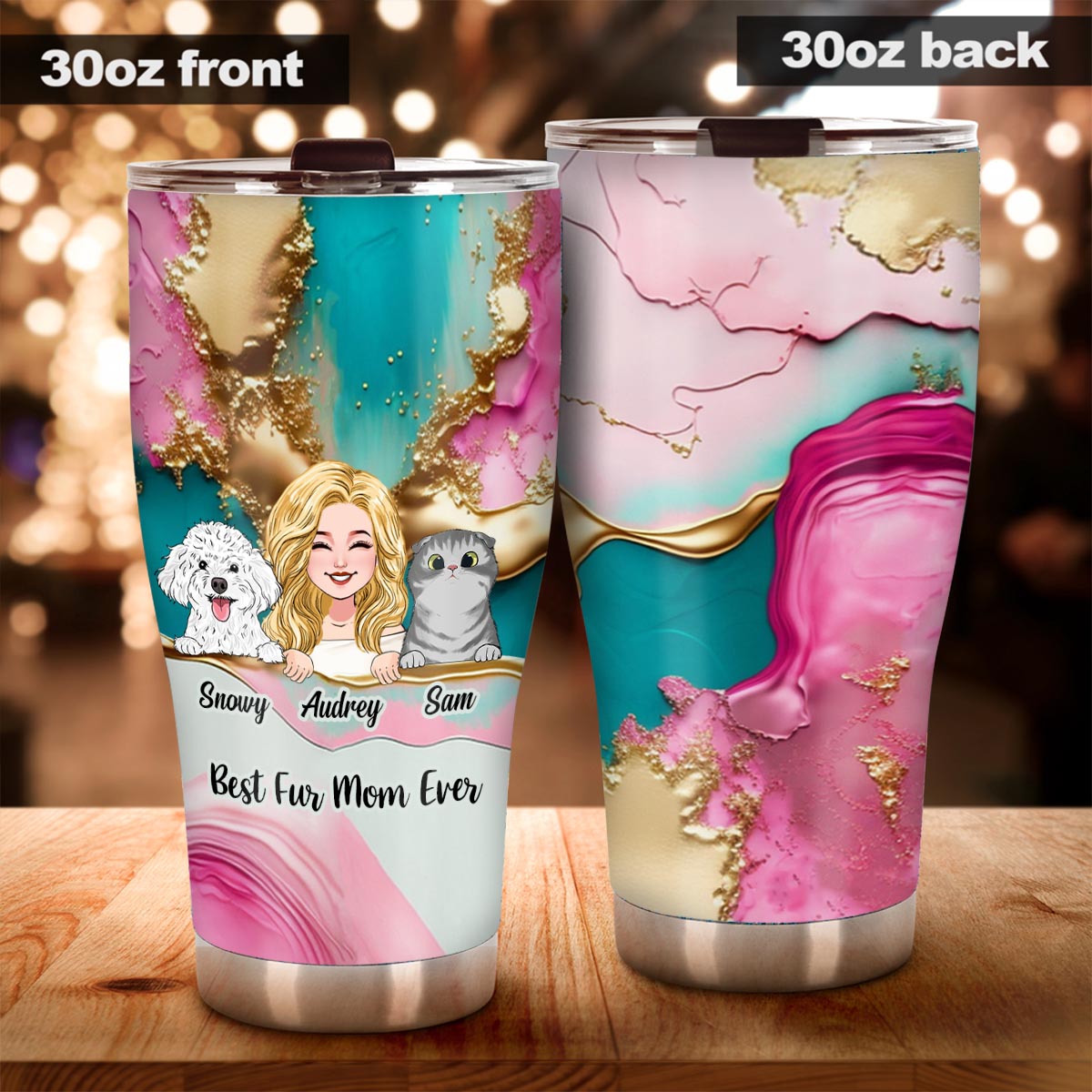 Best Fur MomDad Ever - Personalized Dog Tumbler