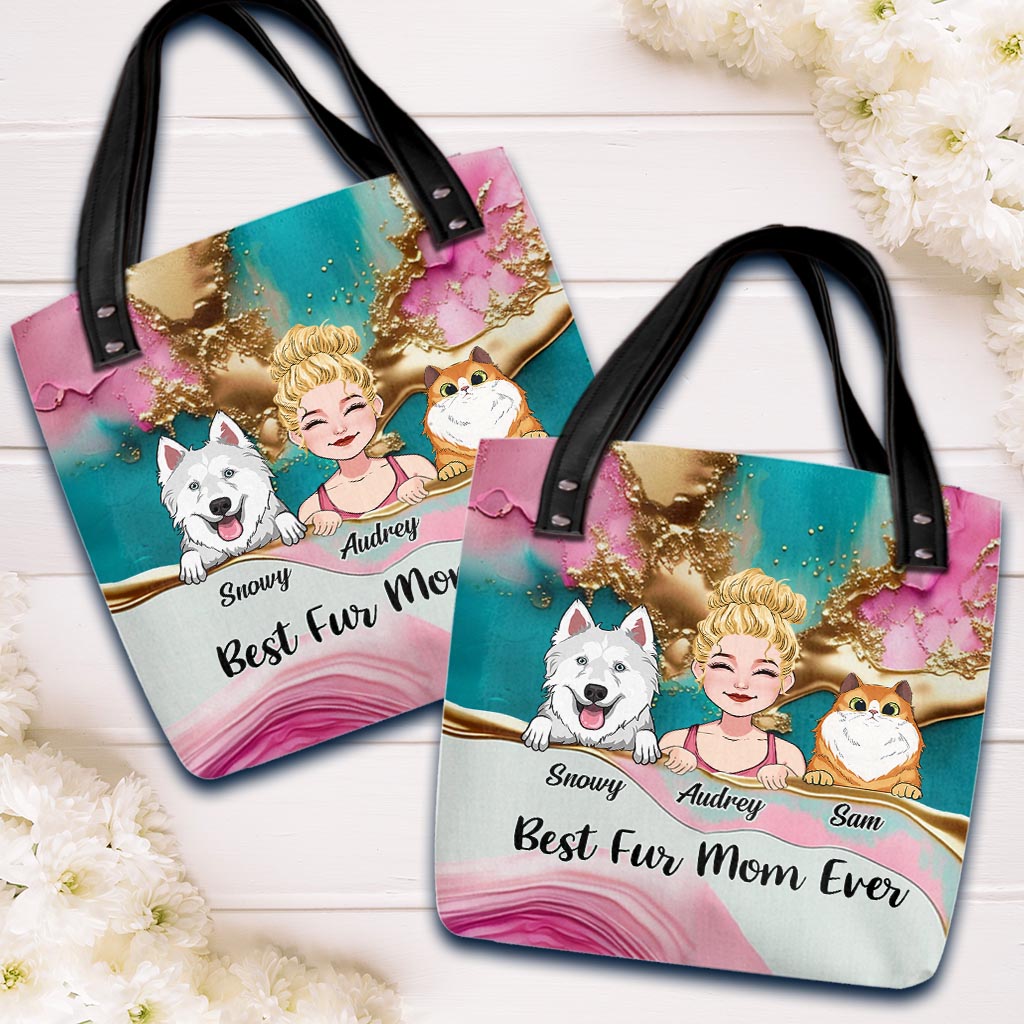 Best Fur MomDad Ever - Personalized Dog Tote Bag