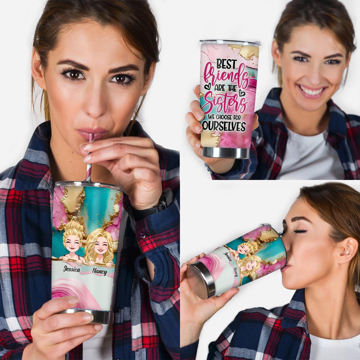 Besties Forever - Personalized Bestie Tumbler