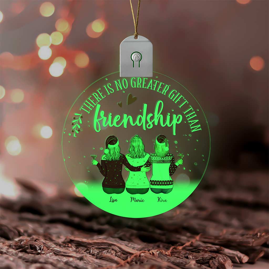 Besties Forever - Personalized Bestie Round Led Acrylic Ornament