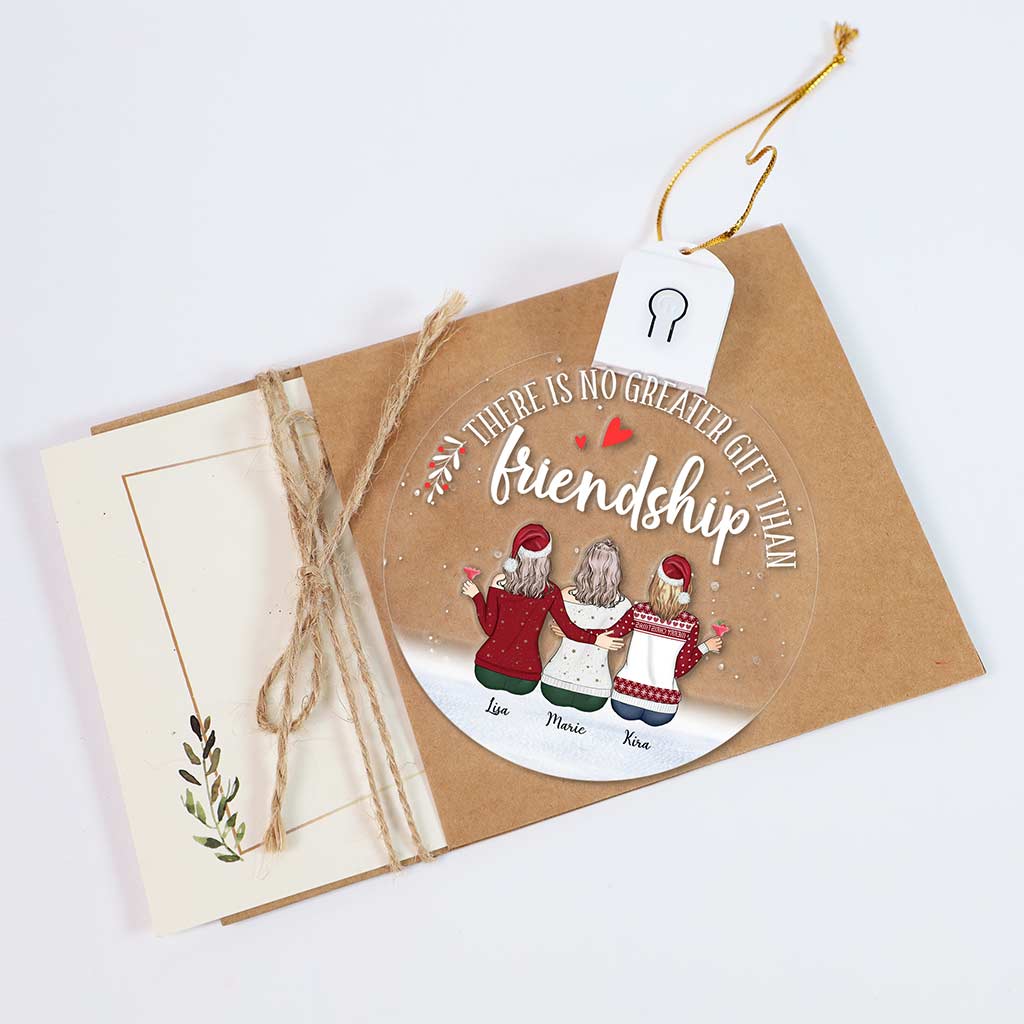 Besties Forever - Personalized Bestie Round Led Acrylic Ornament