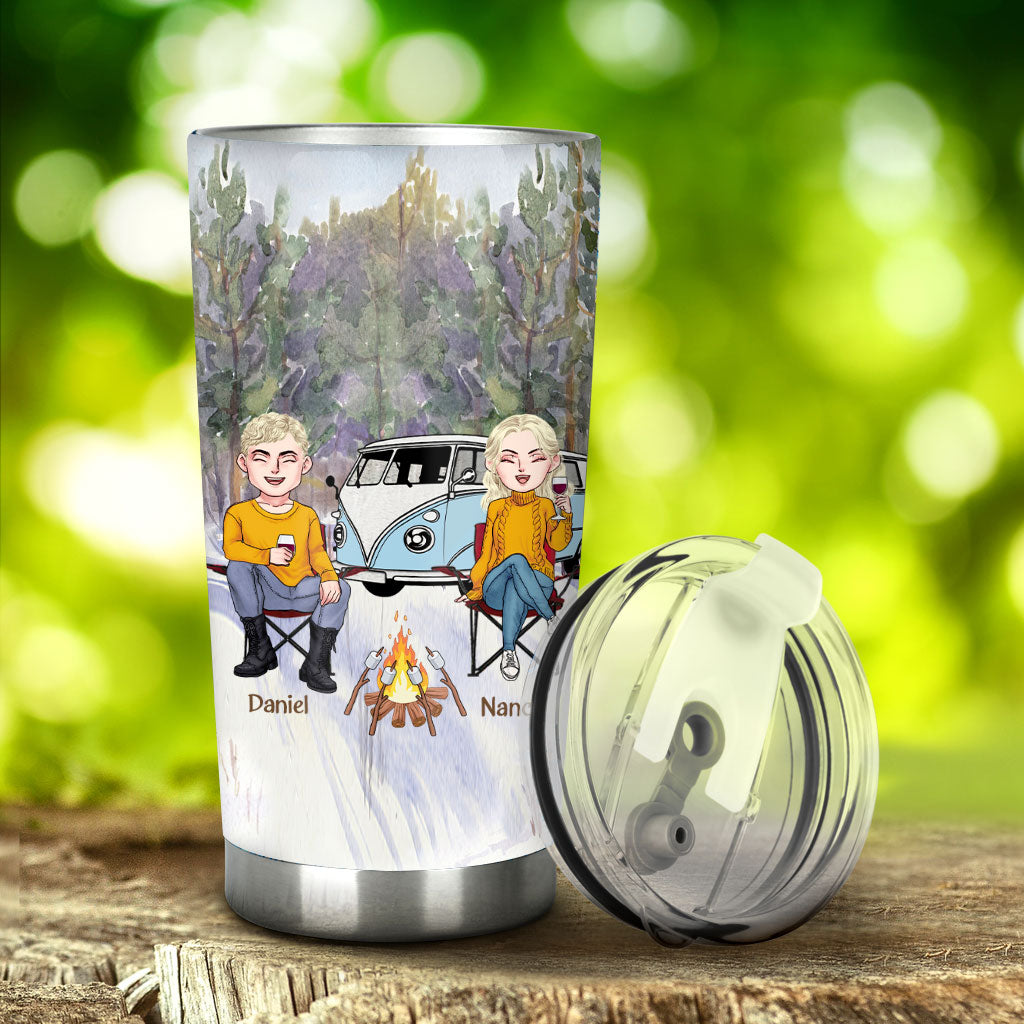 Making S'more Memories Together - Personalized Couple Camping Tumbler