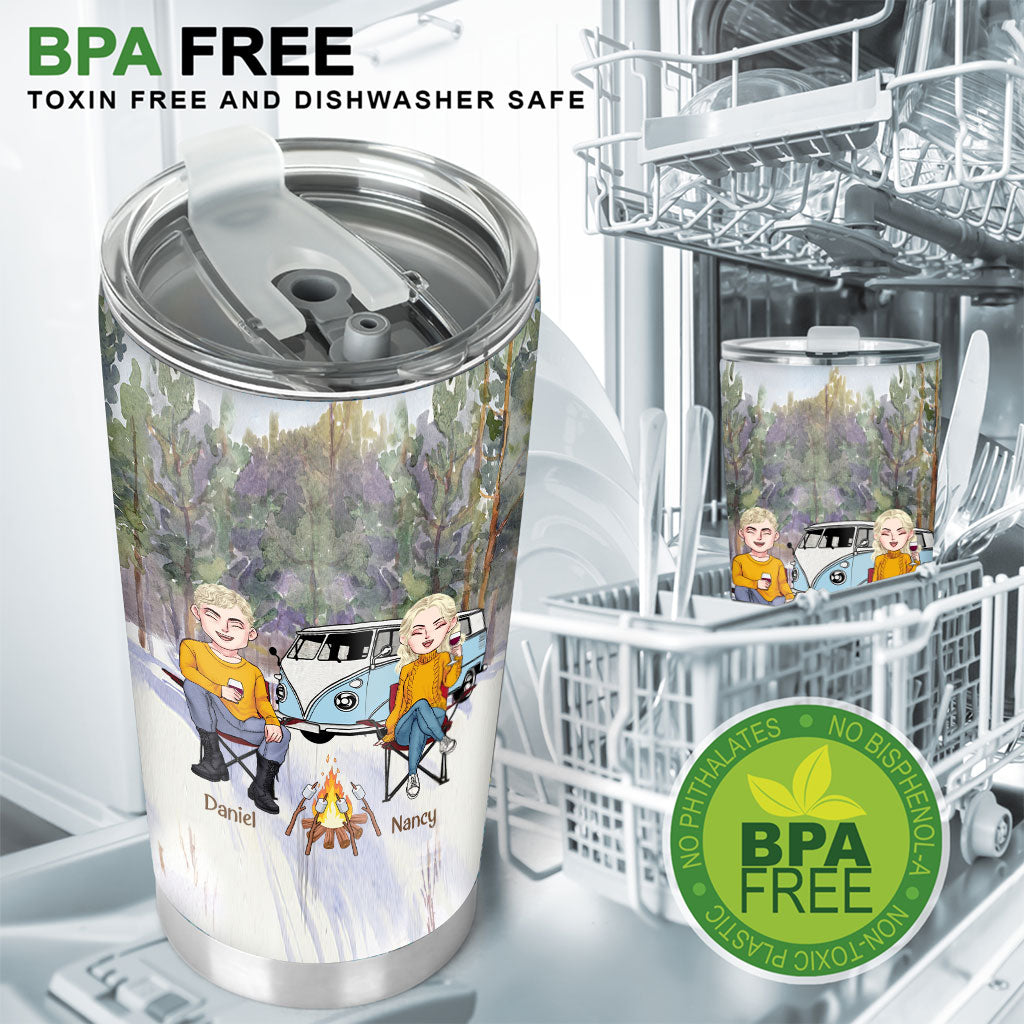 Making S'more Memories Together - Personalized Couple Camping Tumbler