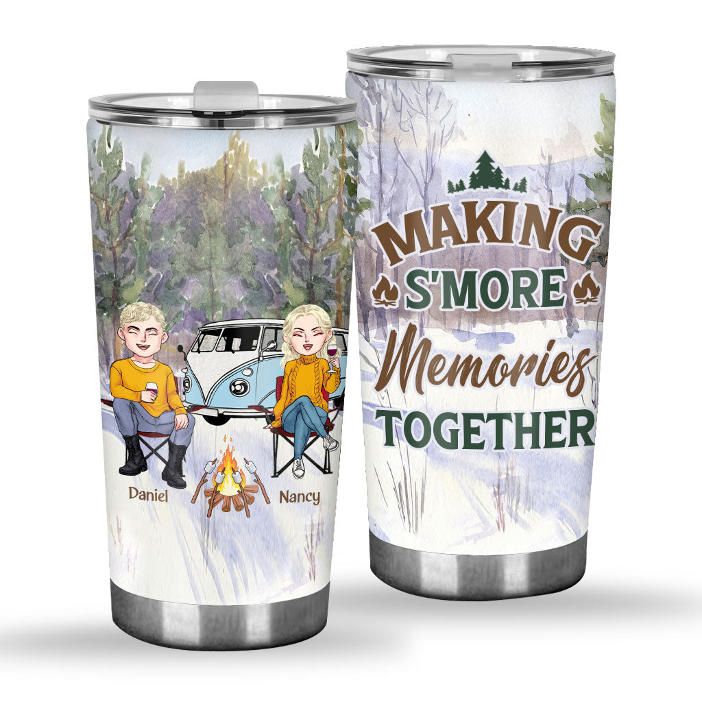 Making S'more Memories Together - Personalized Couple Camping Tumbler