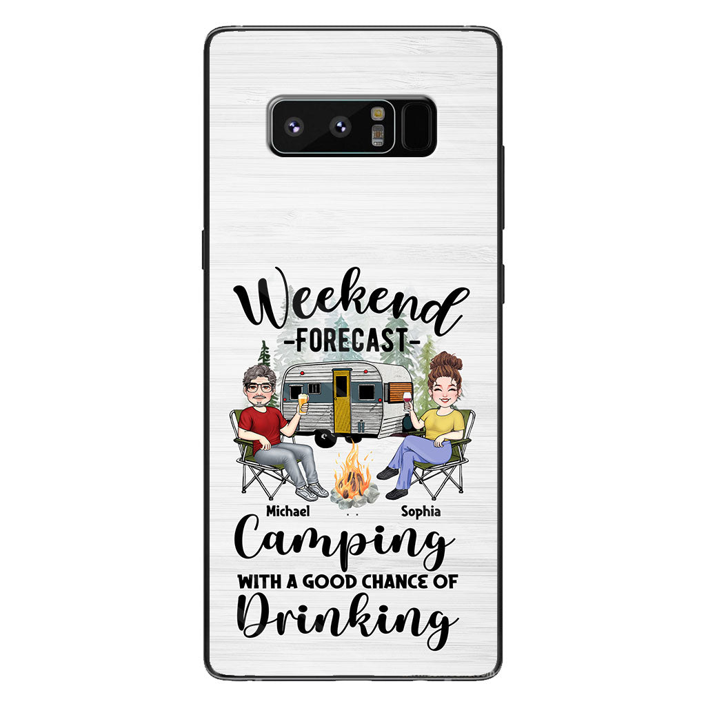 Weekend Forecast - Personalized Camping Clear Phone Case