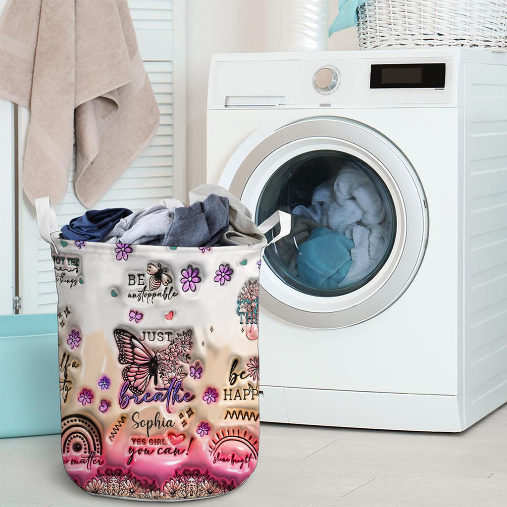 Positive Affirmations Butterfly - Personalized Butterfly Storage Basket