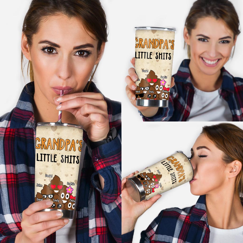 Dad's Little Cuties - Gift for dad, grandma, grandpa, mom, uncle, aunt - Personalized Tumbler