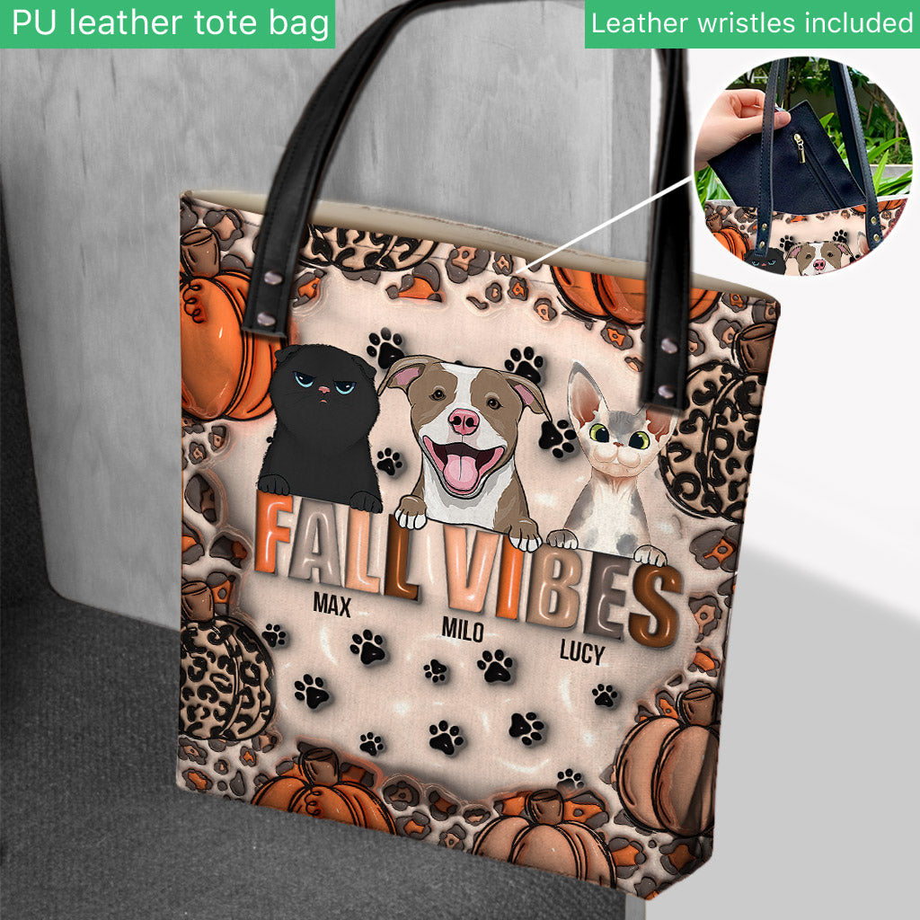 Fall Vibes - Gift for dog lovers - Personalized Tote Bag