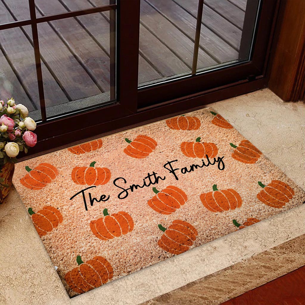 Pumpkin Pattern - Personalized Halloween Doormat