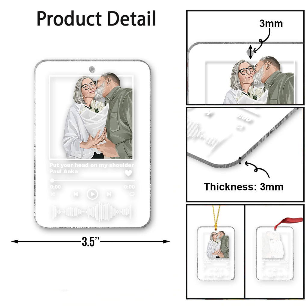 Our Favorite Song - gift for husband, wife - Personalized Transparent Ornament