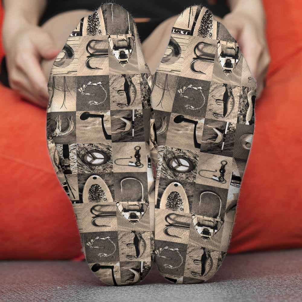 Vintage Fishing Alphabet - Personalized Fishing Socks