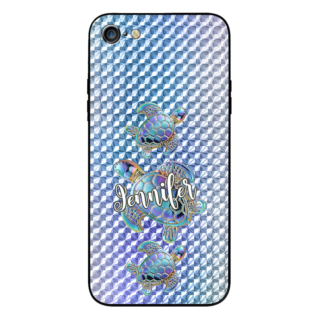 Salty Lil Beach - Personalized Turtle Clear Phone Case