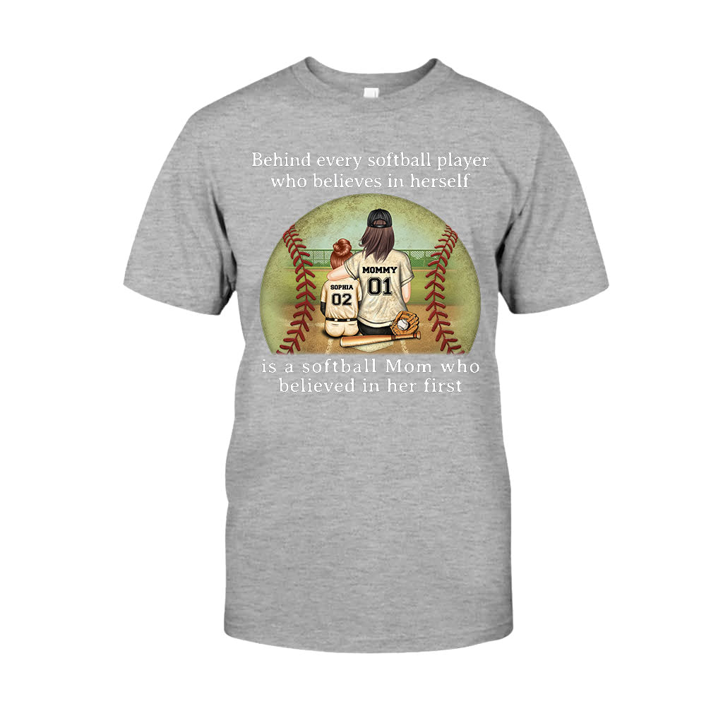 Softball Mom Believe - Personalized Softball T-shirt & Hoodie