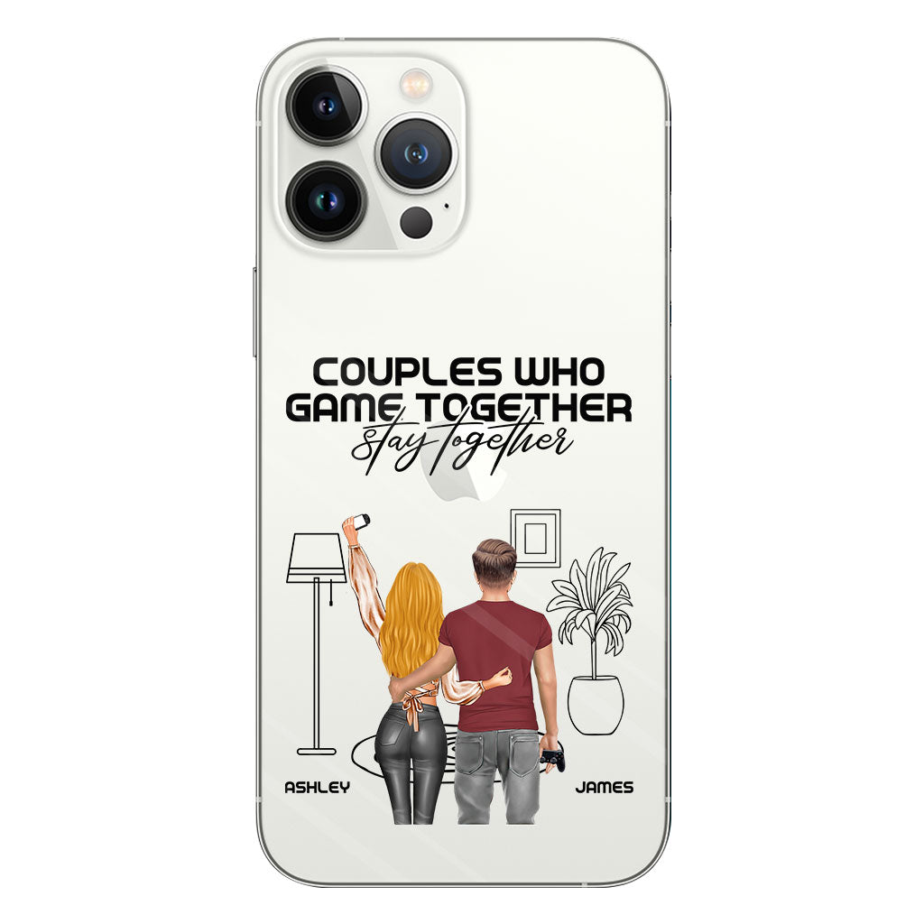 Couples Who Game Together Stay Together - Personalized Video Game Clear Phone Case