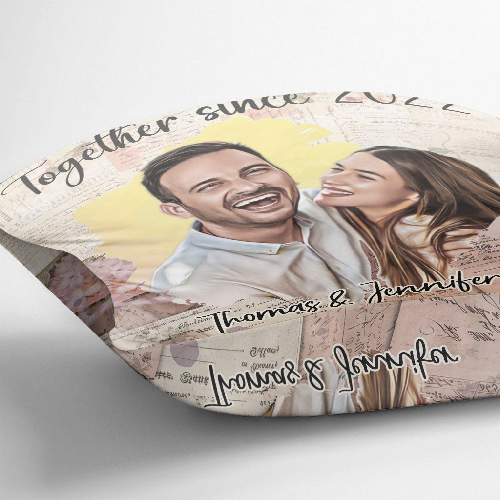 Together Since - Personalized Couple Throw Pillow