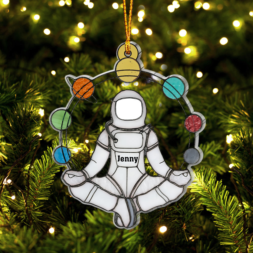 Yoga In Space - Personalized Yoga Ornament