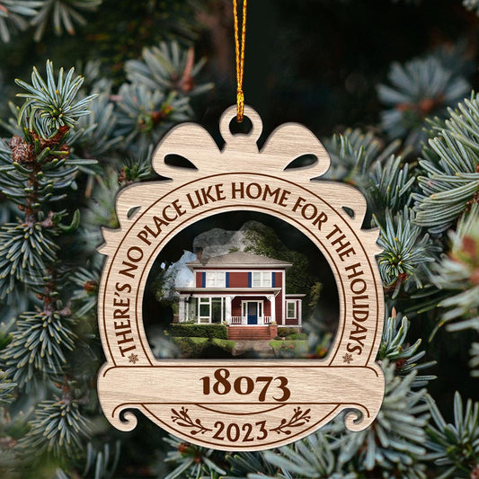 There's No Place Like Home For The Holidays - Personalized Family Layers Mix Ornament
