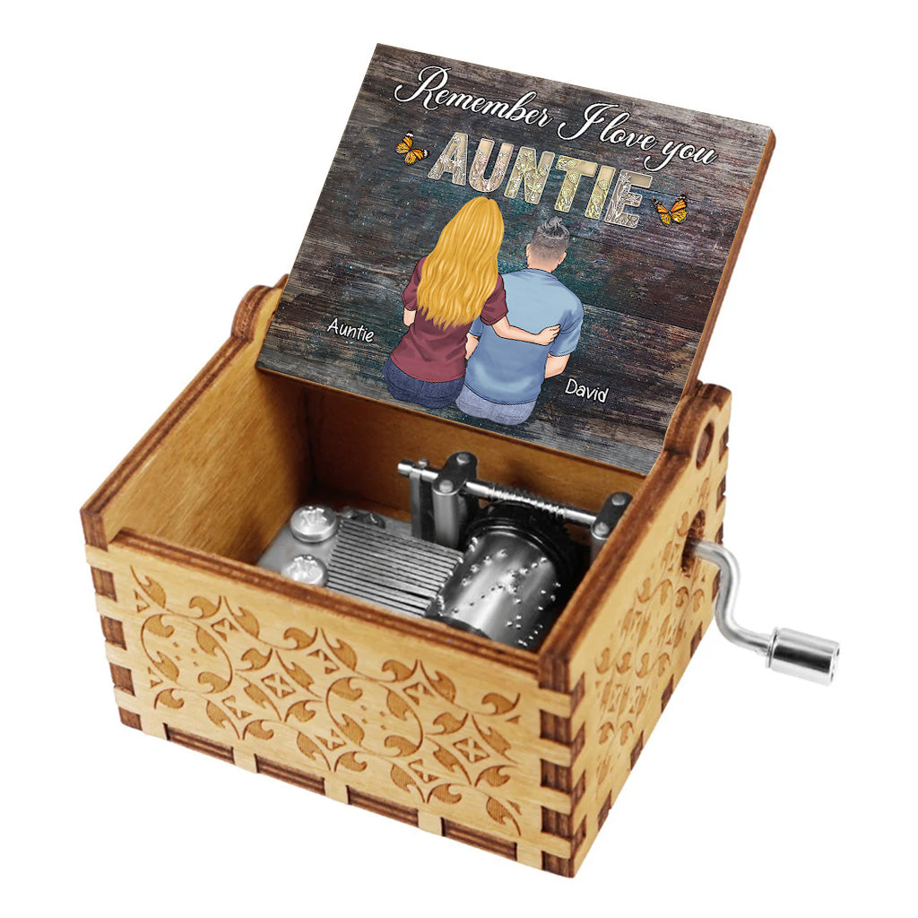 Remember We Love You - Gift for mom, grandma, aunt - Personalized Hand Crank Music Box
