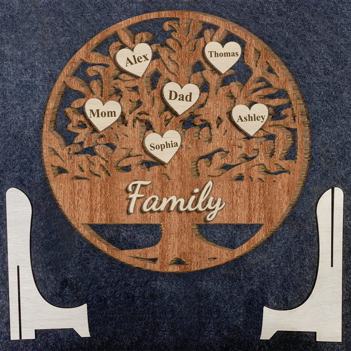Family Is Forever - Personalized Family 2 Layered Wood Sign / Wood Plaque