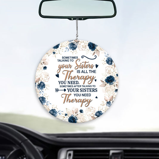 Talking To Your Sister - Personalized Bestie Car Ornament