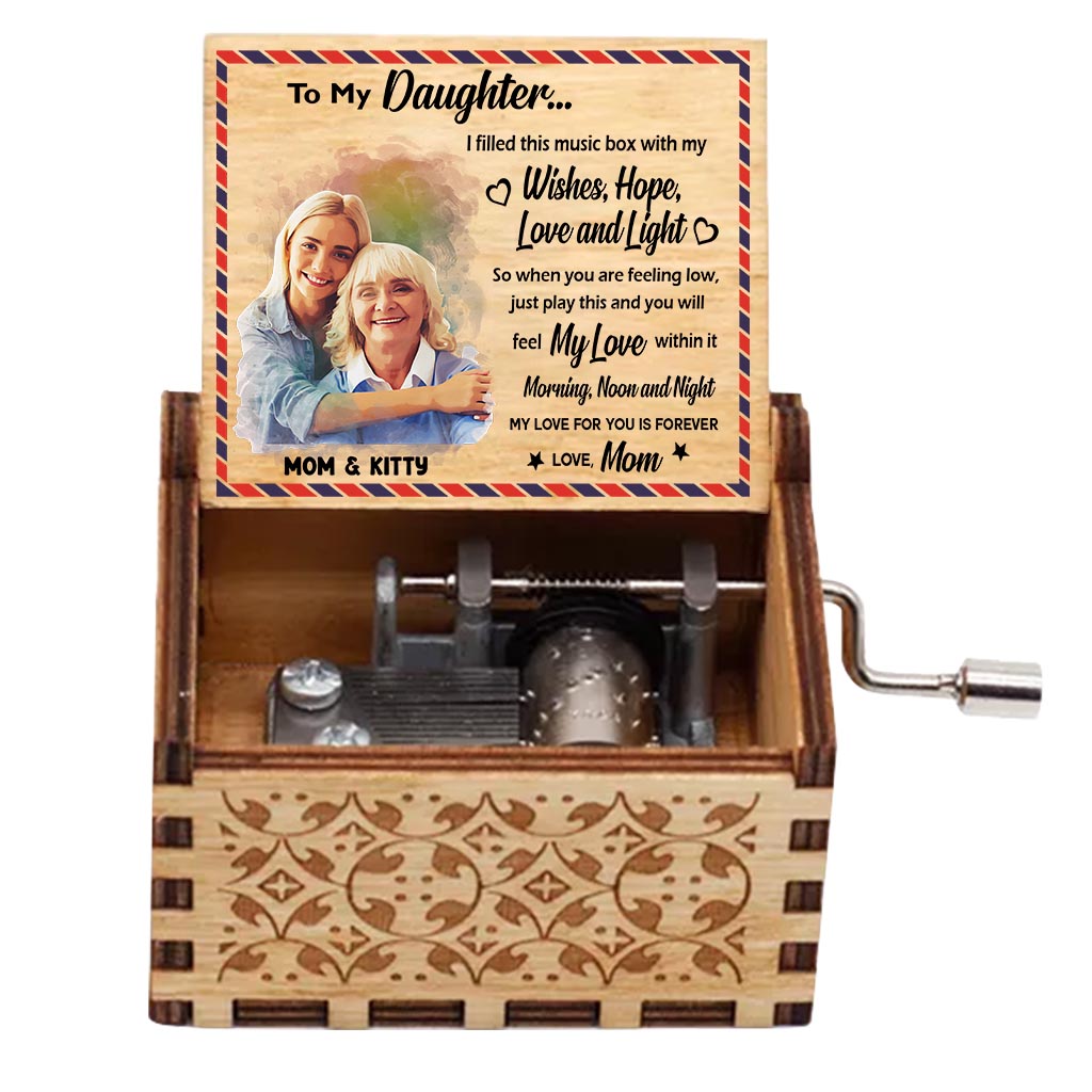 To My Granddaughter Daughter Mom Grandma Husband Wife - Personalized Grandma Hand Crank Music Box