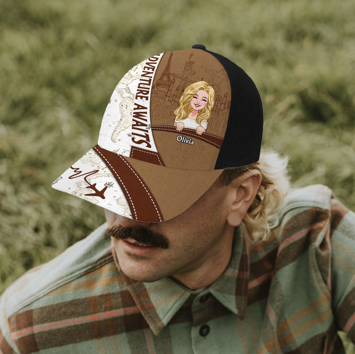 Adventure Awaits - Personalized Travelling Trucker Hat