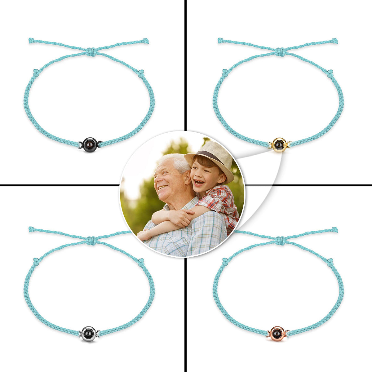 Love Grandpa - Gift for grandpa - Personalized Projection Bracelet