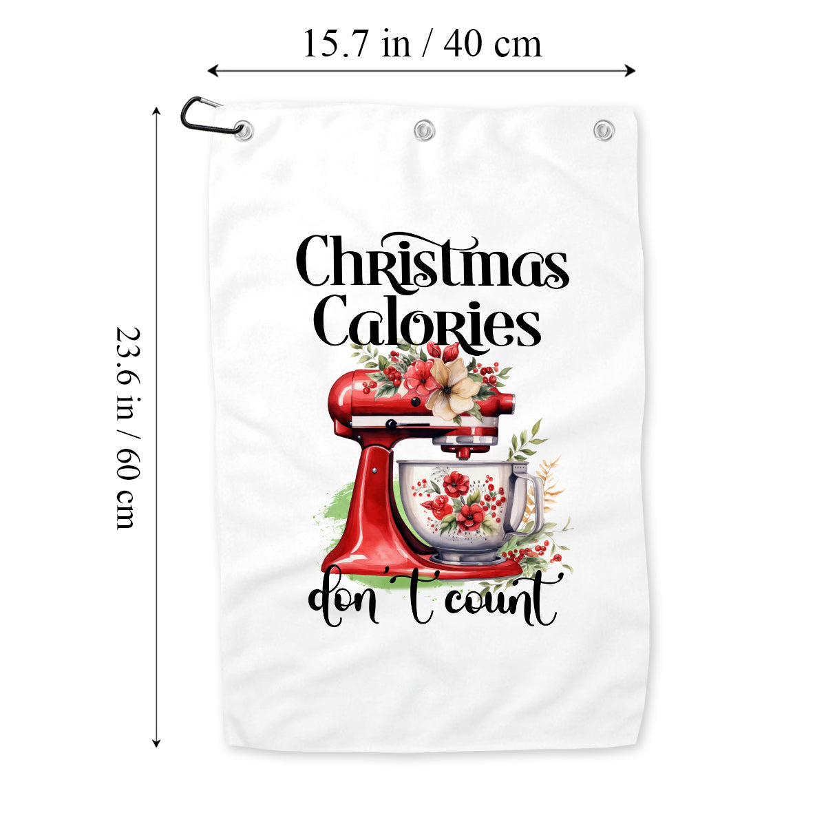 Christmas Calories Don't Count - Personalized Baking Towel
