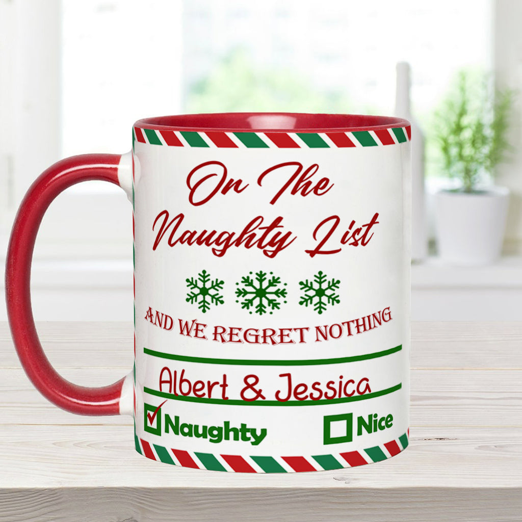 North Pole Mail Service - Personalized Couple Accent Mug