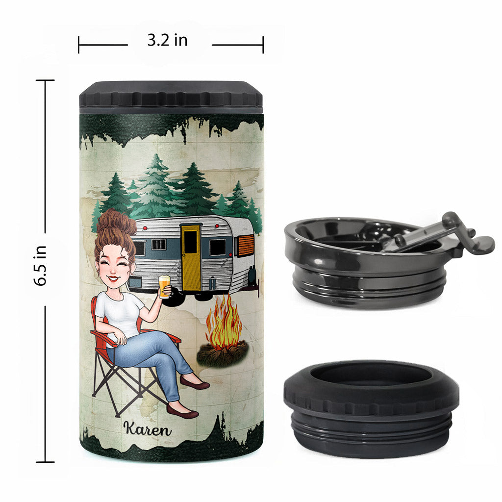 I Tried To Be A Good Girl - Personalized Camping Can Cooler