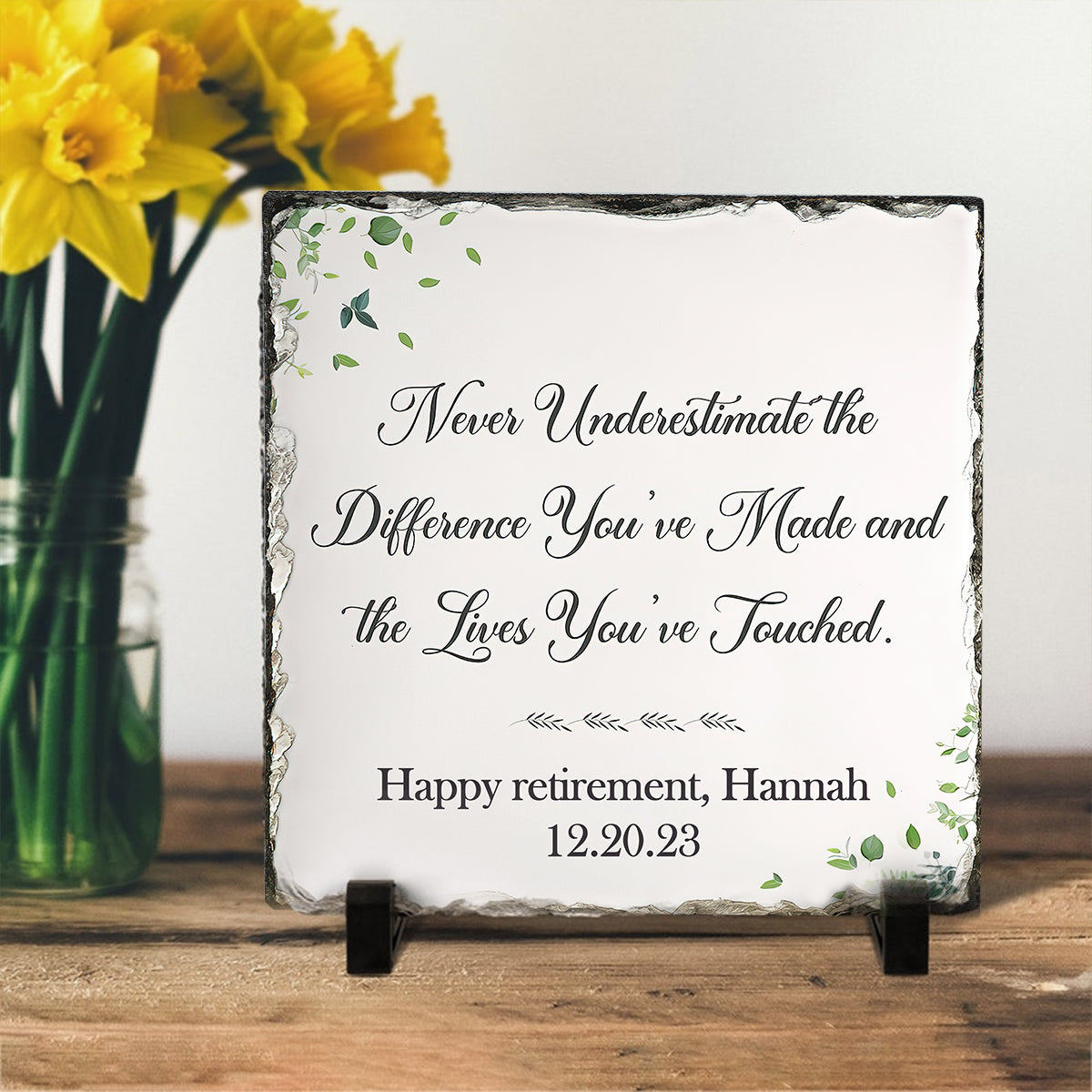 Happy Retirement - Personalized Retired Square Shaped Stone