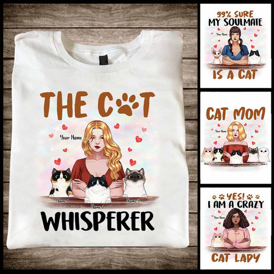 The Cat Whisperer - Personalized Mother's Day Cat T-shirt and Hoodie