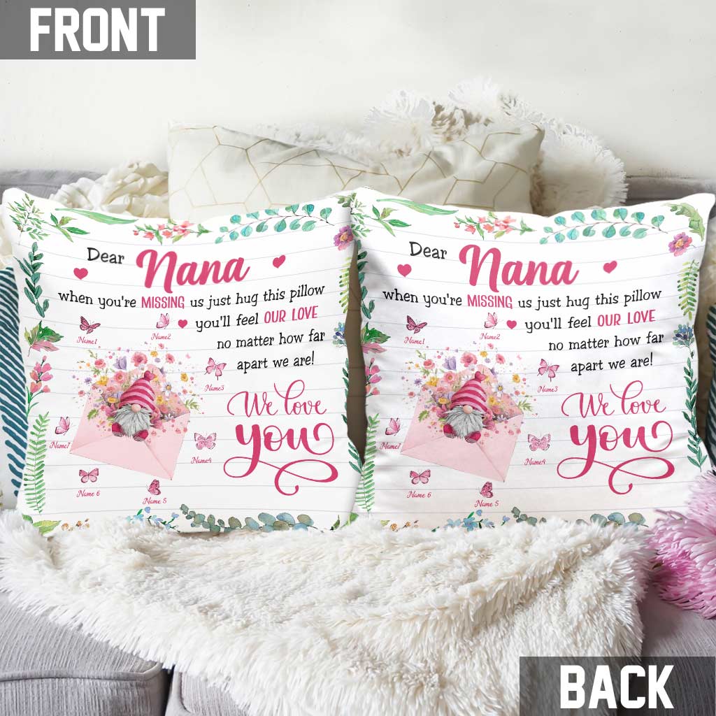 Dear Nana - Personalized Grandma Throw Pillow