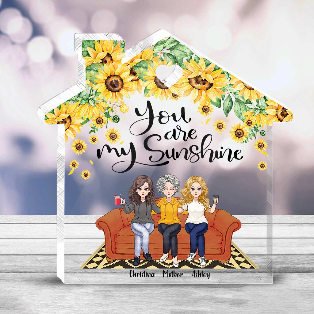 You Are My Sunshine - Personalized Mother's Day Mother Custom Shaped Acrylic Plaque
