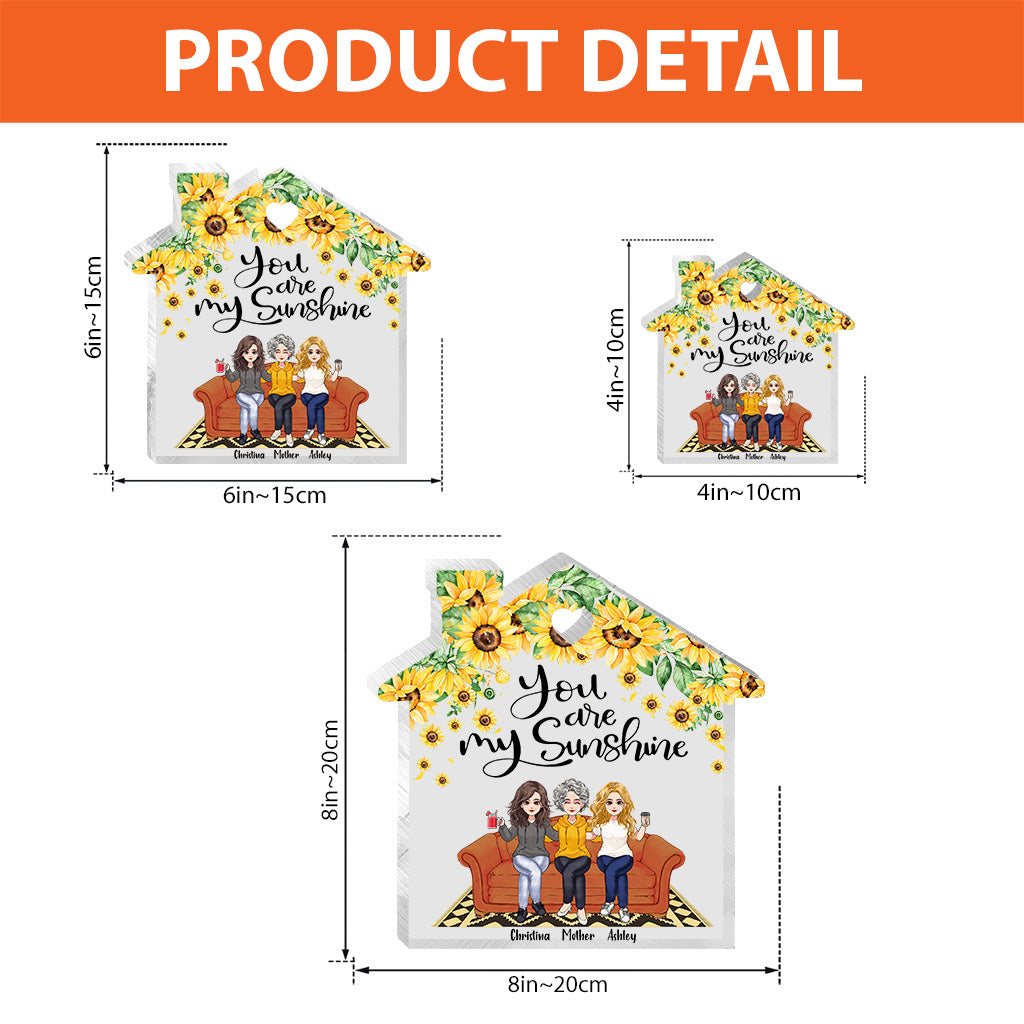 You Are My Sunshine - Personalized Mother's Day Mother Custom Shaped Acrylic Plaque