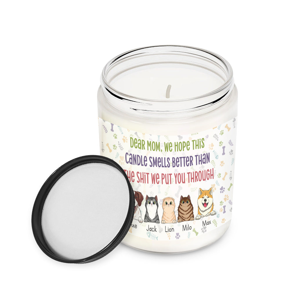 Cat Mom Cat Dad Funny Gift - Personalized Mother's Day Dog Candle