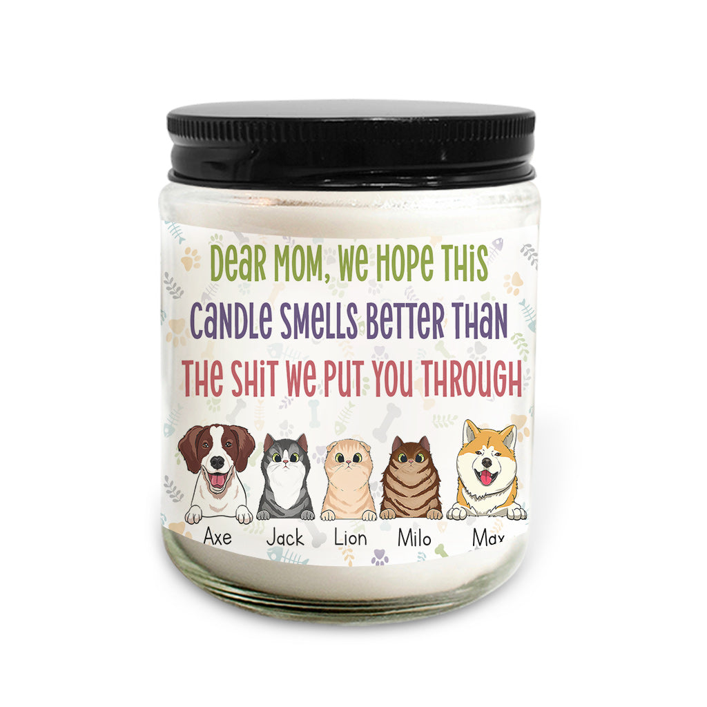 Cat Mom Cat Dad Funny Gift - Personalized Mother's Day Dog Candle