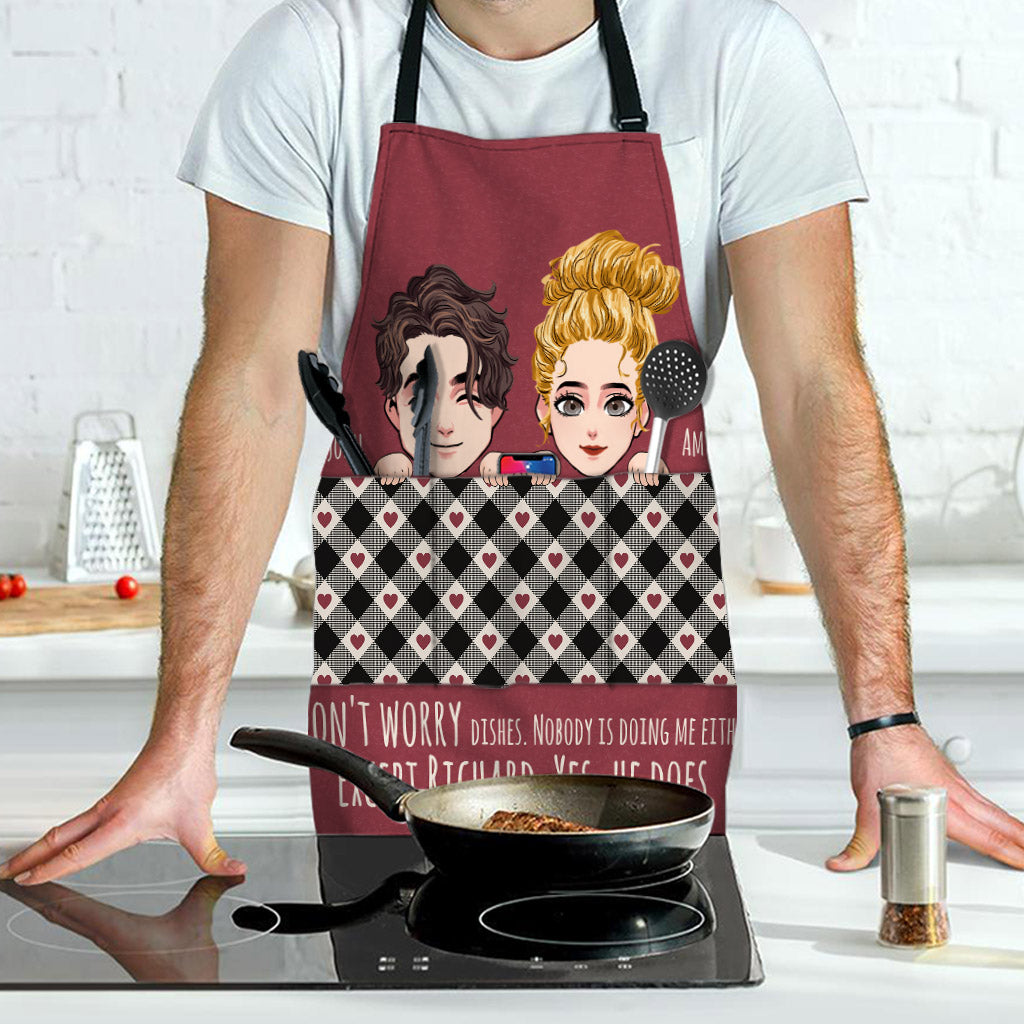 Don't Worry Dishes - Personalized Couple Couple Apron
