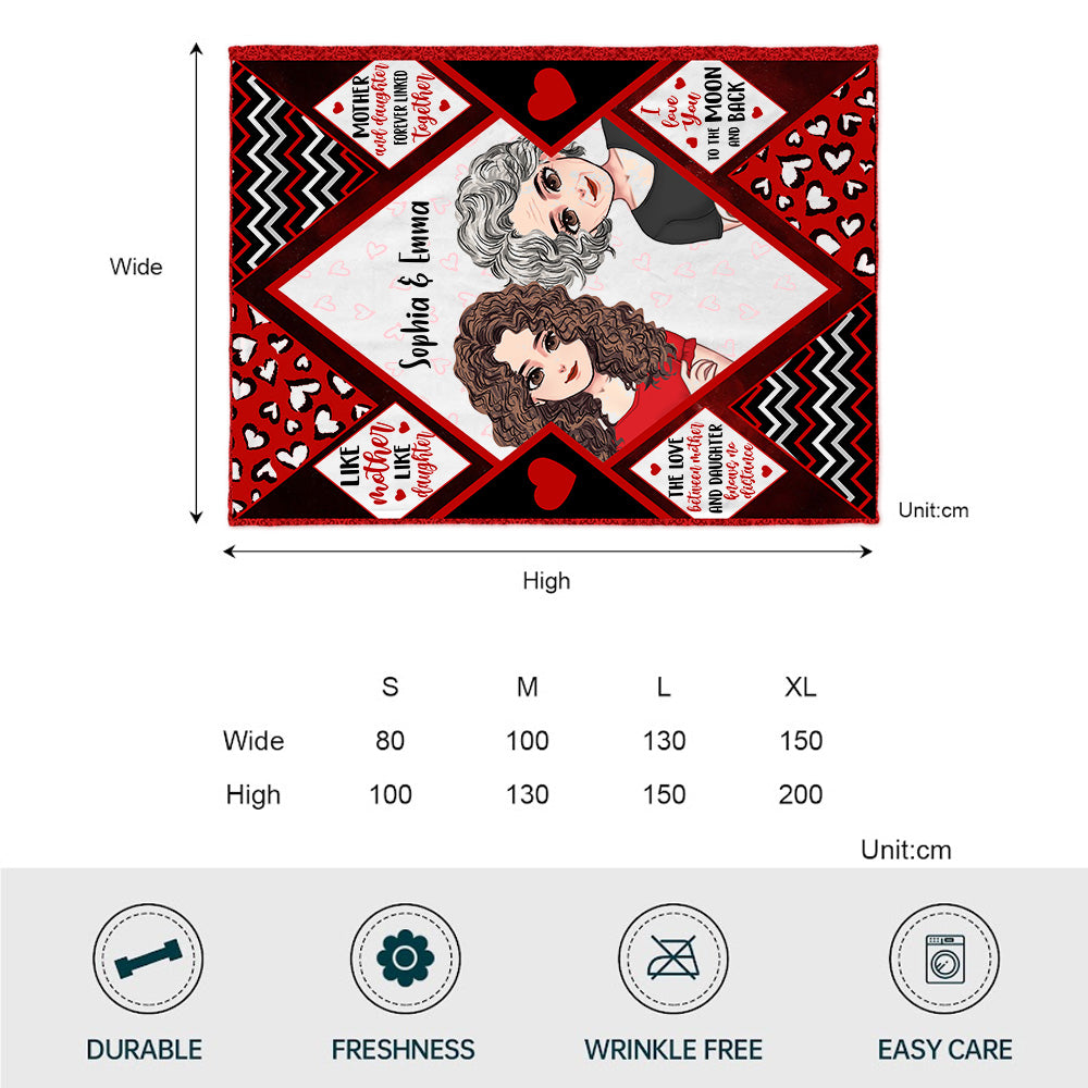 Mother And Daughter - Personalized Mother's Day Mother Blanket