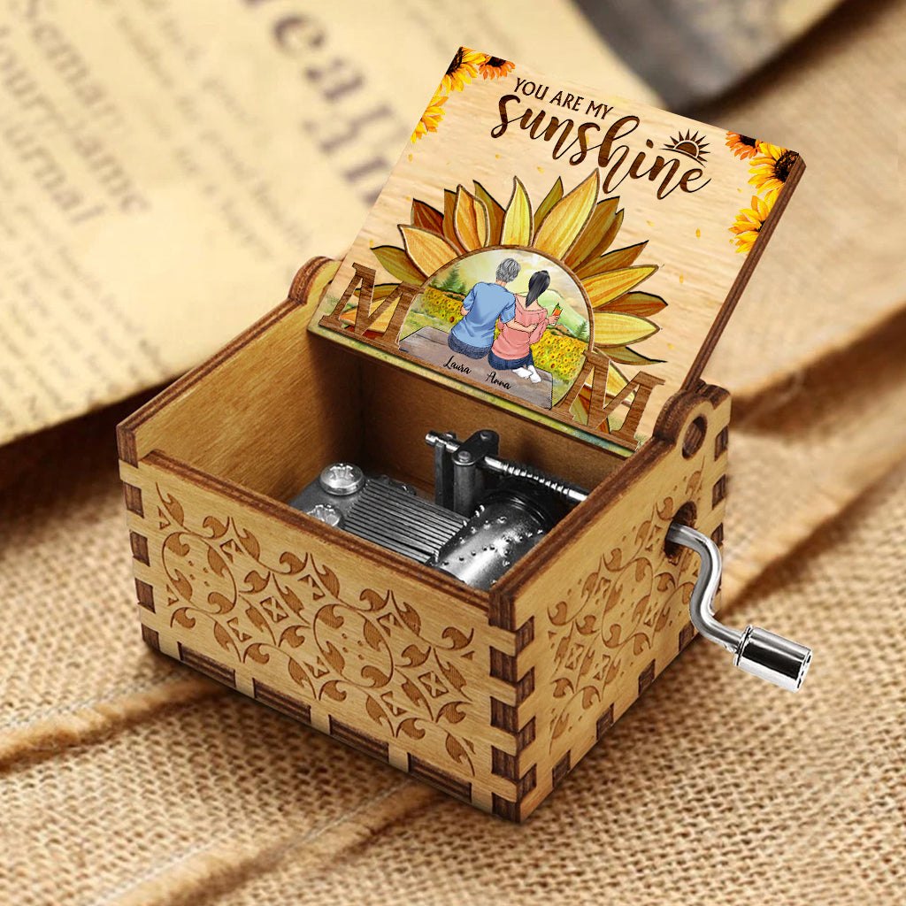 You Are My Sunshine - Personalized Mother Hand Crank Music Box
