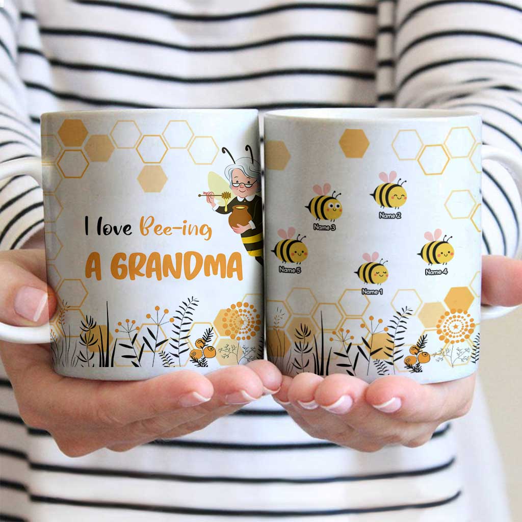 I Love Bee-ing A Grandma - Personalized Mother's Day Grandma Mug