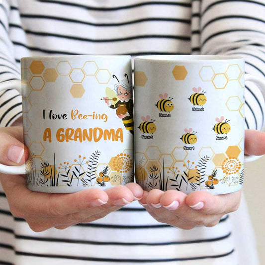 I Love Bee-ing A Grandma - Personalized Mother's Day Grandma Mug