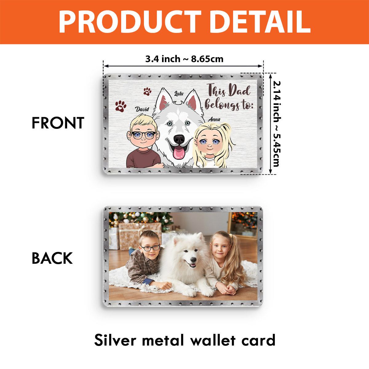 This Dad Belongs - Personalized Father's Day Father Wallet Insert Card