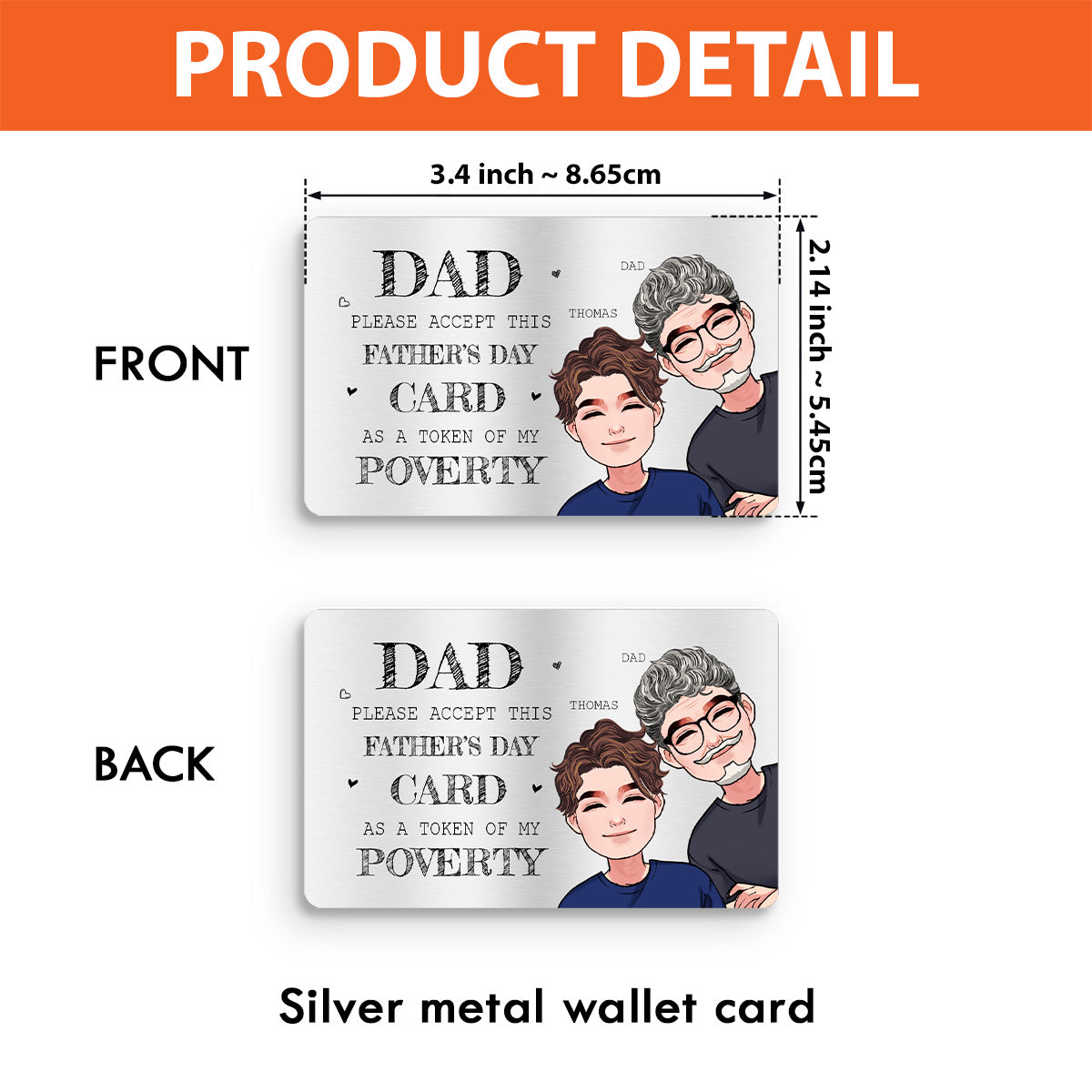 Please Accept This - Personalized Father Wallet Insert Card