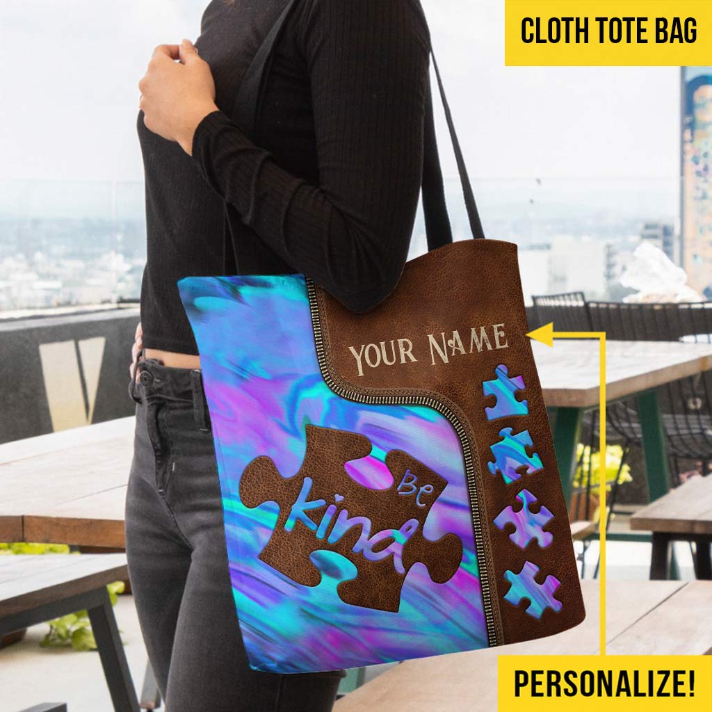 Be Kind - Autism Awareness Personalized Tote Bag