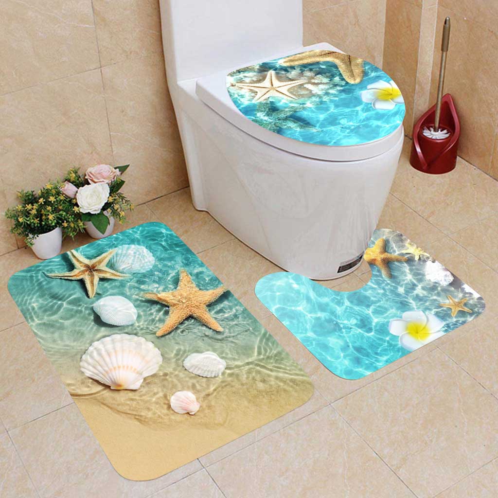Beach Lover - Sea Lover 3 Pieces Bathroom Mats Set
